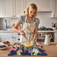 thumbnail image 2 of Spring Flower Dish Drying Mat 18x24 Inch – Colorful Floral Kitchen Counter Mat, Absorbent Microfiber Drying Pad for Dishes, Coffee Bar Decor, 2 of 6