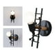 thumbnail image 1 of Luces de montaje en pared de granja, iluminación de candeliere de pared, lámpara de pared para exteriores, linterna para Porch Bathroom bar cálida negra Colco Apliques de pared Dormitorio Exterior, 1 of 7