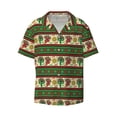 thumbnail image 2 of Lsque Vintage Mexican print Men's Cuban Collar Short Sleeve Shirt Summer Beachwear Casual Button Down Fashionable Vacation Leisure Shirt-4X-Large, 2 of 7