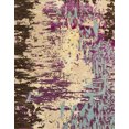thumbnail image 1 of Ahgly Company Machine Washable Indoor Rectangle Abstract Velvet Maroon Purple Area Rugs, 7' x 9', 1 of 7