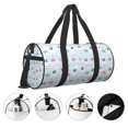 thumbnail image 3 of Zufioo Rabbit In The Rain Print Round Sports Travel Duffel Bag, Airplane Weekender Bag, Waterproof Gym Backpack, Unisex, 3 of 6