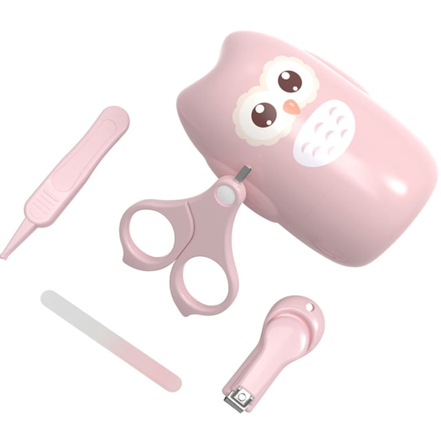 Mistaha Baby Nail Clipper Set with Owl Storage Box Newborn Nail Clipper Scissors File Tweezers Infant Nail Care Set Nursery Kit