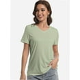 thumbnail image 5 of Women's Ultra-Soft V-Neck Short Sleeve Trendy Casual T-Shirt, 5 of 6