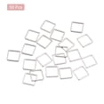 thumbnail image 3 of Square Beading Hoop Link Geometric Hollow Open Bezel Linking Ring 0.4"x0.4" Silver Tone for Jewelry Making 50pcs, 3 of 6
