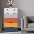 thumbnail image 4 of Storage Cabinet Bedside Table 6 Drawers Closet Dresser Organizer for Clothes Toys Book, Playroom Bedroom Living Room Furniture, 4 of 11