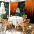 thumbnail image 4 of Outdoor Curtains for Patio Waterproof, Burnt Orange Black Ombre Outdoor Privacy Panels Grommet, Modern Abstract Striped Gradient Blackout Outside Curtains for Porch/Cabana 54"x108", 1 Panel, 4 of 8
