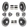 thumbnail image 1 of Transit Auto Front Rear Hub Bearings Assembly Coated Disc Brake Rotors and Semi-Metallic Pads Kit (10Pc) for Car Toyota Camry - Left Right Side (Driver Passenger) KBB-125533, 1 of 11