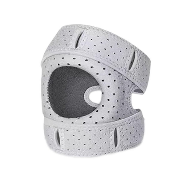 Rodillera de soporte ligera y transpirable, flexible y antideslizante. Gris