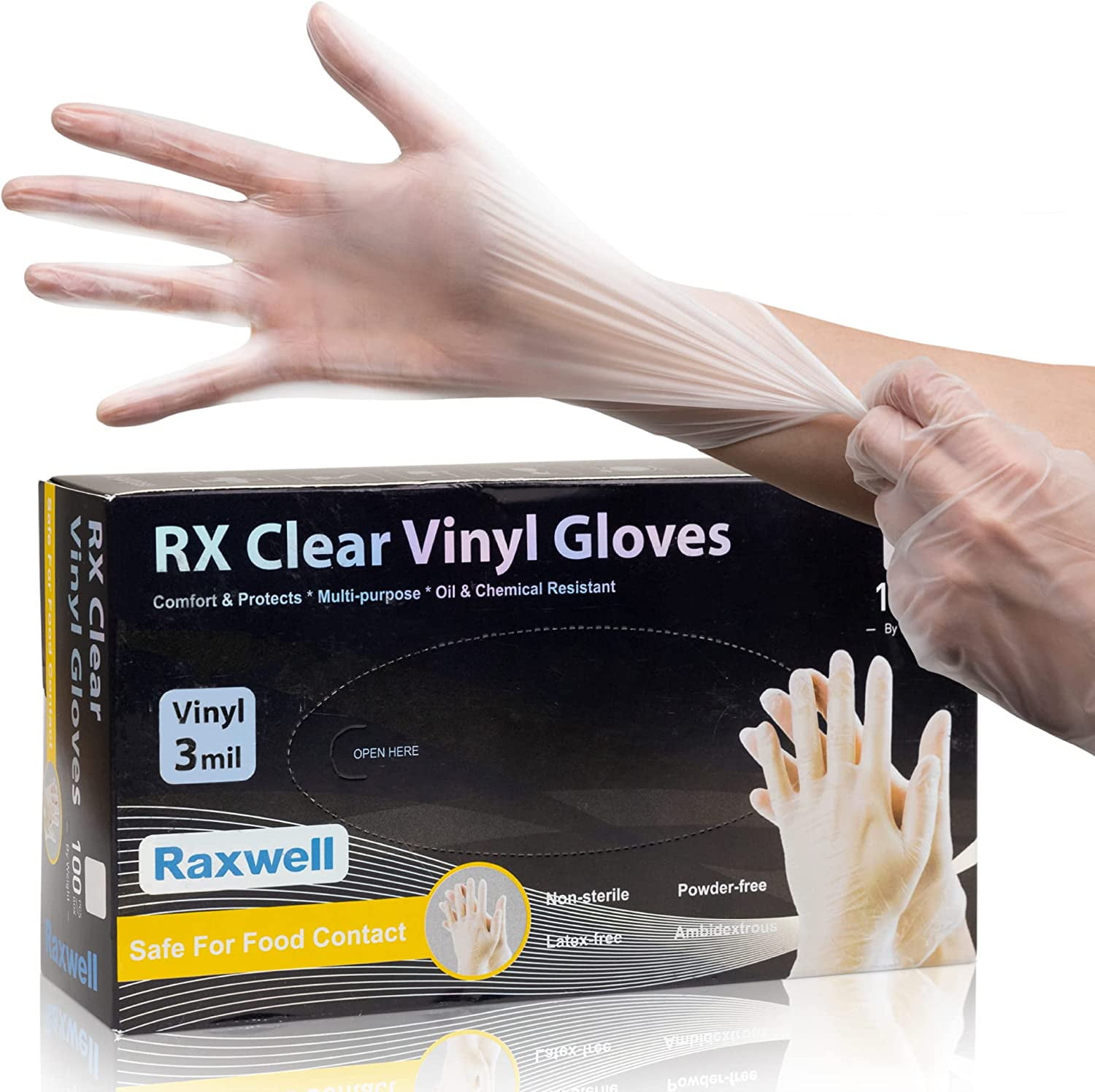 Basic Equipment XL Vinyl Disposable Gloves, 100ct. - Walmart.com