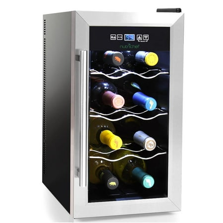 NutriChef PKTEWC08 - Electric Wine Cooler - Wine Chilling Refrigerator Cellar