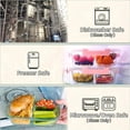 thumbnail image 2 of TechGen Borosilicate Glass Meal Prep Containers with Snap Lock Lids, 2 & 3 Compartment Bento Boxes, Microwave & Freezer Safe, 5 Containers + 5 Lids, 2 of 5