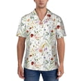 thumbnail image 5 of KLL Men's Hawaiian Shirt Short Sleeve Button Down Beach Shirts-Wildflower Watercolor, 5 of 6
