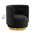thumbnail image 2 of TOV Furniture Remy Black Velvet Swivel Chair, 2 of 13