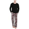 thumbnail image 2 of CONZONE Mens Pajama Sets 2 Peice Pajamas for Men Plaid Long Sleeve Pjs Tops Pants Soft Comfy Fall Winter Homewear Loungewewar, 2 of 9