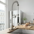 thumbnail image 2 of VIGO Zurich Single Handle Pull-Down Sprayer Kitchen Faucet Set with Deck Plate in Stainless Steel, 2 of 10