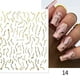 thumbnail image 1 of Pegatina de uñas 3D dorada, líneas de rayas curvas, pegatinas para uñas, cinta adhesiva con degradado, lámina para uñas, pegatinas para decoración de uñas, calcomanías plateadas Tan Jianjun unisex, 1 of 2