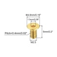 thumbnail image 2 of Flat Head Socket Cap Screws, M2.5-0.45x5mm Brass Inner Hex Drive Fasteners Bolts 12Pack, 2 of 6