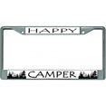 thumbnail image 1 of Cadre de Plaque d'Immatriculation Chromé Happy Camper, 1 of 1
