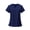 Dark Blue, variant on Summer Tops Trendy, Casual Top Breathable Work Uniform Comfortable Short Sleeve Tunic Lightweight Nursing Shirt V-Neck Multi Pocket Side Slit Green M
