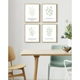 thumbnail image 6 of Drsoum Botanical Plant Wall Art Light Green Leaf Decor for Bedroom Living Room Bathroom Home Office 8x10in4pcs Natural Framed, 6 of 6