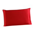 thumbnail image 4 of funda de almohada de seda Funda de almohada de seda de morera Ambos lados Funda de almohada Funda tamaño Queen Cremallera roja rojo Magideal funda de almohada de seda, 4 of 7