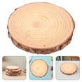 thumbnail image 2 of GOOHOCHY 5 rodajas de madera redondas de 14-15 cm, rodajas de madera natural para manualidades, proyectos de bricolaje y centros de mesa. Discos de corteza natural para hacer posavasos., 2 of 8