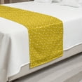 thumbnail image 2 of Abstract Bed Runner, Simplistic Continuing Print of Star Like Ornamental Details, Decorative Accent Bedding Scarf for Hotels Homes and Guestrooms, King, Earth Yellow White, by Ambesonne, 2 of 2