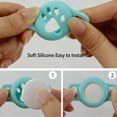 thumbnail image 2 of SENHAWK Paw Print AirTag Dog Collar Holder, Lightweight Silicone Dual Ear Anti-Lost Shockproof Waterproof Case, Multiple Colors, Compatible with Apple AirTag, GPS Tracker Cover for Pet Cat Backpack, 2 of 9
