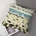 thumbnail image 7 of Ollo0ord You Can Shake The Sand from Your Shoes But It Never Leaves Your Soul Throw Pillow Covers  Cushion Covers Square Decorative Farmhouse Accent Pillowcases for Couch Sofa Bed Room, White, 7 of 7