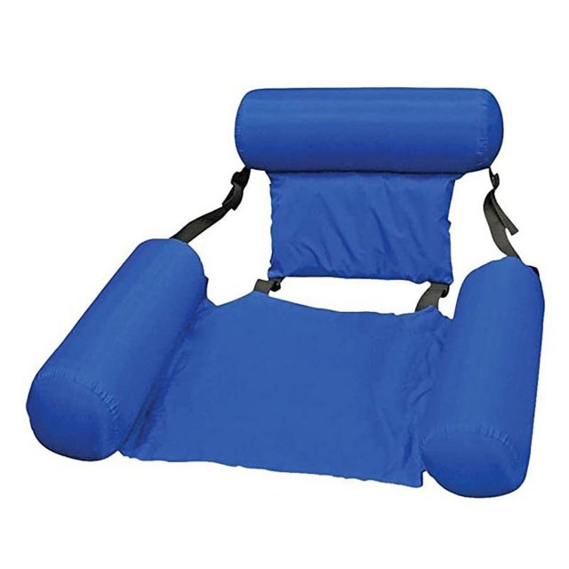 ZHAOCHENG Silla flotante, asientos para piscina, tumbona inflable para cama de agua perezosa (azul)