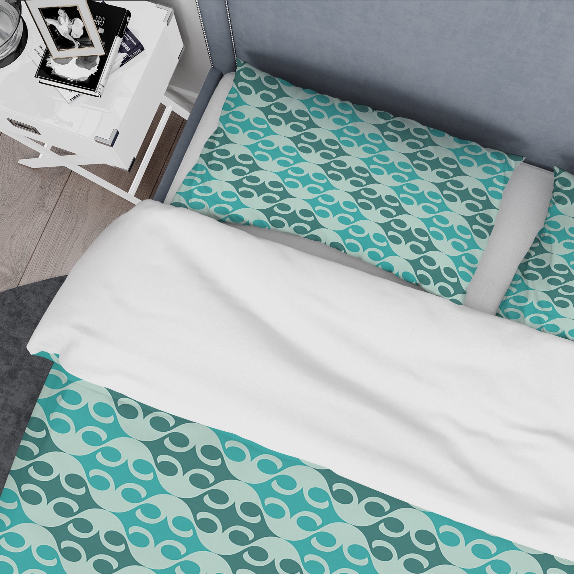 Designart 'Abstract Retro Geometrical Design VI' Mid-Century Modern Duvet Cover Set