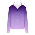 thumbnail image 3 of Pullover Sweaters for Women Clearance Sweatshirt for Women Under 5$ Long Sleeve Half zip Collar Hoodie Sweatshirts, 3 of 4