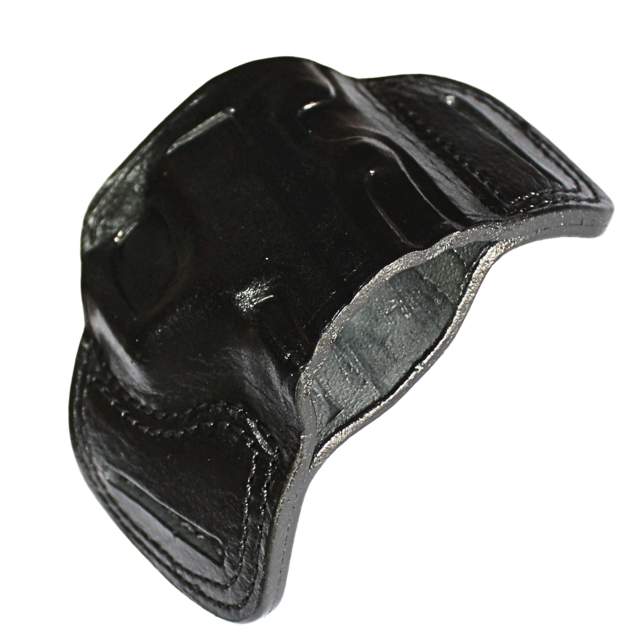 Handmade Fast Draw Outside The Waist Band OWB Carry Leather Gun Holster (Black - Right Hand, All 1911 Models)