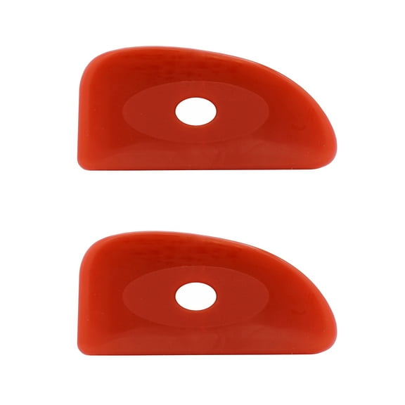 Soft Silicone Pottery Rib (Shape 4) - Ceramic Clay Sculpting Tool, Smooths & Removes Finger Marks | 2 Pack