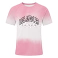 thumbnail image 4 of JAJAHO Mens Crew Neck T Shirts Letter Graphic Raglan Short Sleeve Gradient Breathable Casual Loose Fit Tee Soft Daily Wear Summer Stylish Tops, 4 of 4