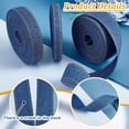 thumbnail image 4 of 1set 3 rolls 3 styles Nylon Denim Ribbons Garment Accessories Marine Blue 3/8~1 inch(10~25mm) 1 roll/style, 4 of 6