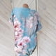 thumbnail image 5 of ICHUANYI Clearance Summer Tops For Women Short Sleeve Split Neck Flower Print Elegant Blouses With Chest Pocket(Pink, XXL) ICHUANYI WER2023081106560, 5 of 7