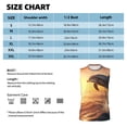 thumbnail image 6 of Uemuo Sunset Dancing Dolphin A Pattern Men's Sleeveless T-Shirt,Muscle Athletic Tank Top, Moisture-wicking Quick-dry Breathable Classic Tee Top for Gym Run Outdoor Sports-, 6 of 8