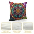 thumbnail image 4 of PHYHOO Throw Pillow Covers Vintage Colorful Flowers Square Pillowcases for Home Decor Sofa Car Bedroom Ethnic Mandala Painting Pillow Cases, 4 of 5