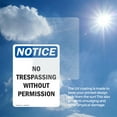 thumbnail image 6 of (2 Pack) No Trespassing Without Permission OSHA Notice Sign 5 Inch X 3.5 Inch Vinyl Label Decal Sticker Weather Resistant, UV Protected for Workplace, Business, and Construction Site,, 6 of 7