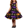 thumbnail image 2 of Piuwrlz Kids Cos Perform Dresses for Girls Halloween Party Dress Purple Size 5 T, 2 of 9