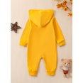 thumbnail image 4 of Musuos Infant Baby Fall Romper 0-24M Solid Colors Long Sleeve Zipper Hoodie Jumpsuit with Pocket Newborn Clothes for Boys Girls, 4 of 9