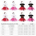 thumbnail image 7 of Baby Girl Toddler Kids Birthday Party Dress Halloween Mouse Costume Short Sleeve Princess Polka Dots Mini Tutu Tulle Dress Headband Set Christmas Carnival Fancy Dress Up 18-24 Months Black + Red, 7 of 7