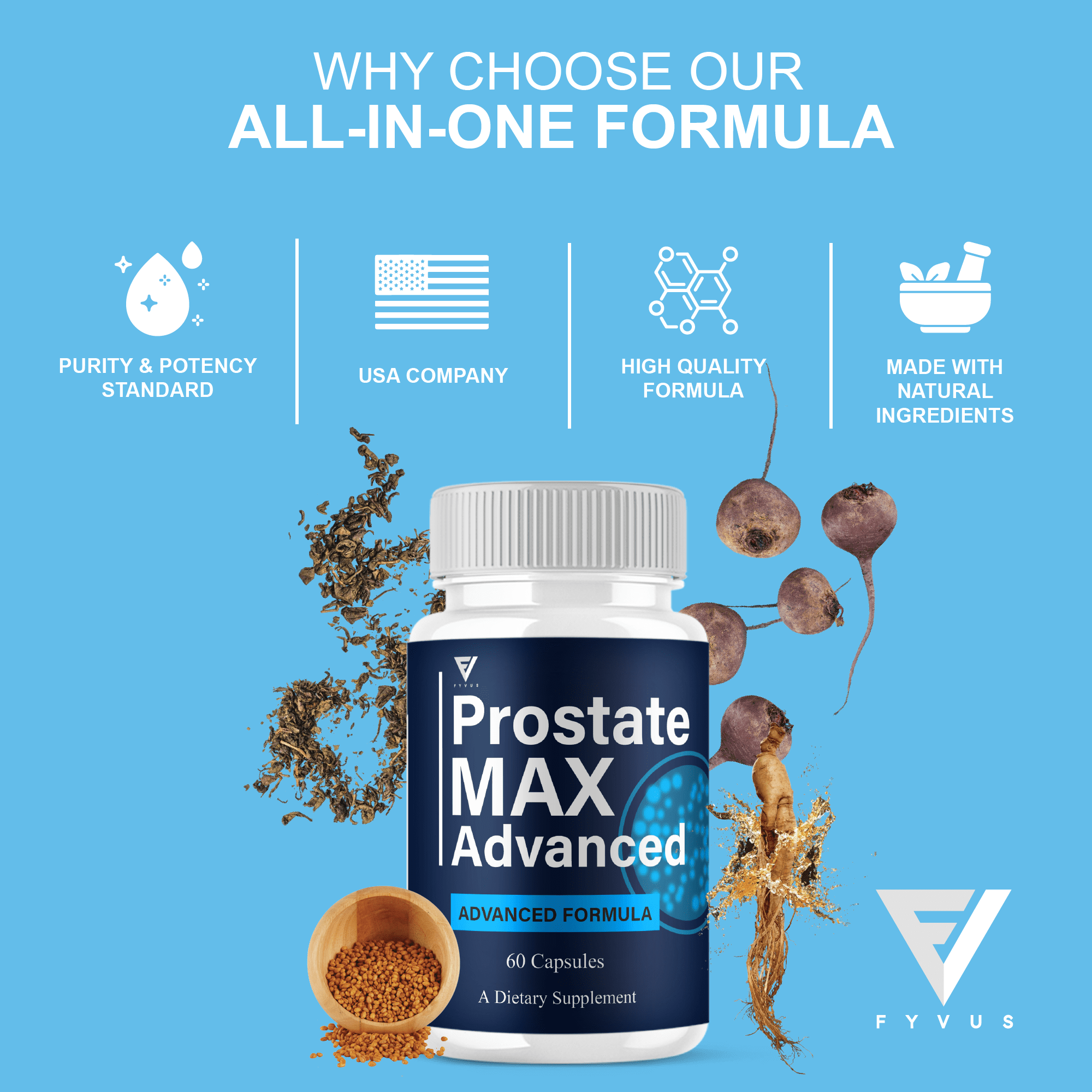 (3 Pack) Prostate Max Advanced Capsules, ProstateMax Daily Formula and Overall Health Pills (180 Capsules)