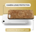 thumbnail image 6 of Case Yard Wooden Case Outside Soft TPU Silicone, Slim Fit Shockproof Wood Protective Phone Cover for Girls Boys Men and Women, Supports Wireless Charging Rose Flower Design case for iPhone-SE, 6 of 7