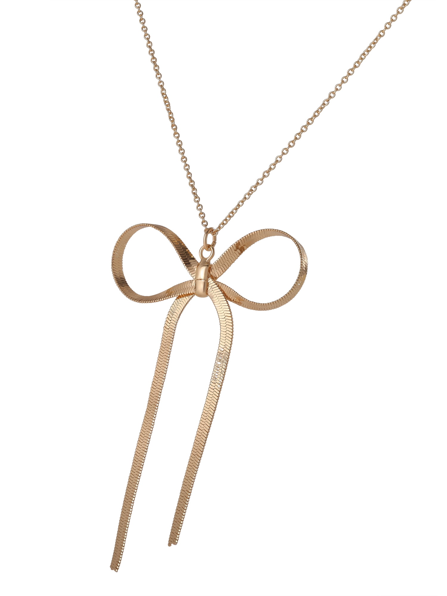 Celebrity Pink Women’s Bow Pendant Necklace