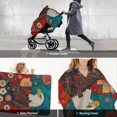 thumbnail image 7 of Honeii Sunflower Bald Eagle print 2-in-1 baby car seat canopy doubles as a nursing cover, fitting both genders & measuring 39x27.5in, 7 of 7