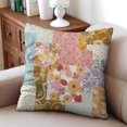 thumbnail image 4 of Bohemian Flowers Decorative Pillows Square Pillow Covers,Soft Pillow Cas Covers,linen Pillowcases Double-sided Printing for Sofa Couch Outdoor Decor,Decorative Set Of 2,16x16 Inches, 4 of 7