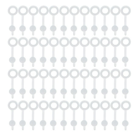 

100pcs Silicone Straw Hole Grommets with Attached Plugs for Mason Jar Lids
