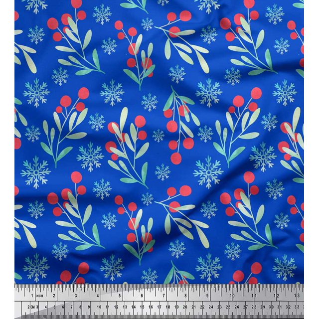 Soimoi Green Heavy Canvas Fabric Triangle Art Geometric Decor Fabric Printed Yard 58 Inch Wide